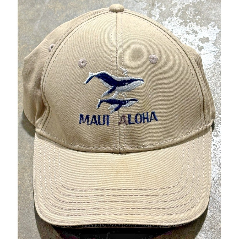 DPC Maui Aloha Hawaii Strapback Hat Dolphins Beige Island Cap OSFM